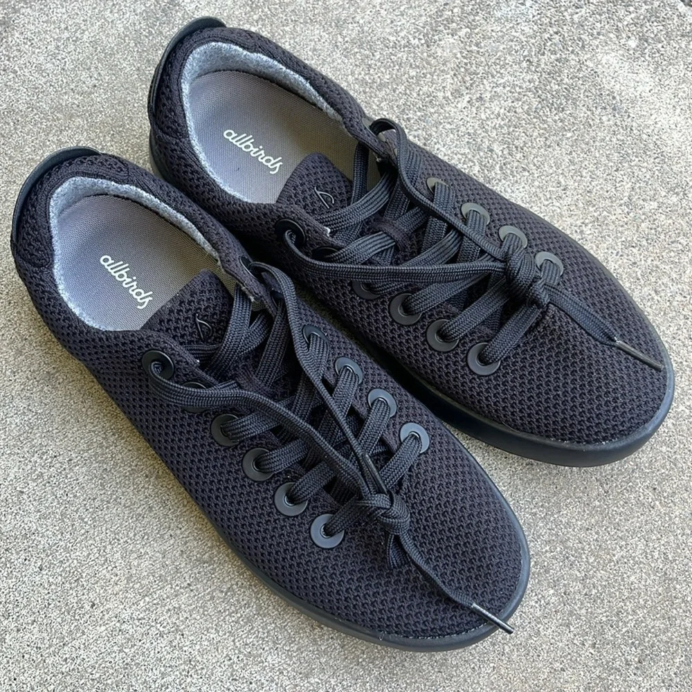 ALLBIRDS Tree Piper Sneakers in Black NWOB Size 10